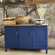 Buffet raw wood - king blue