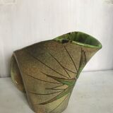 Vallauris sandstone pitcher signed