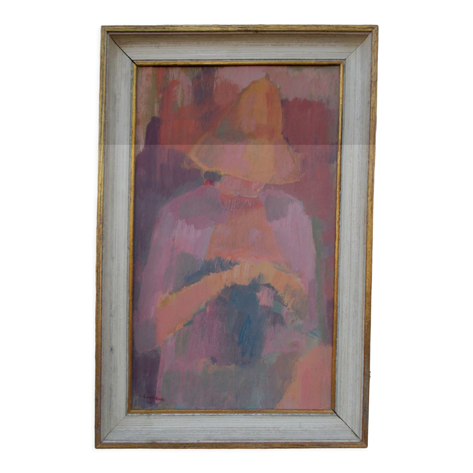 Claude Bourianes Painting table 1961 Aude Port la Nouvelle