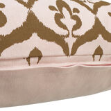 Ottoman cushion cover style pink ikat, olive - 50 x 50