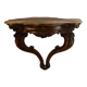 Wood and marble wall console