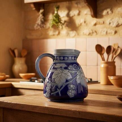 Stoneware pitcher from Alsace signed 310