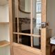 Glass cabinet in raw oak