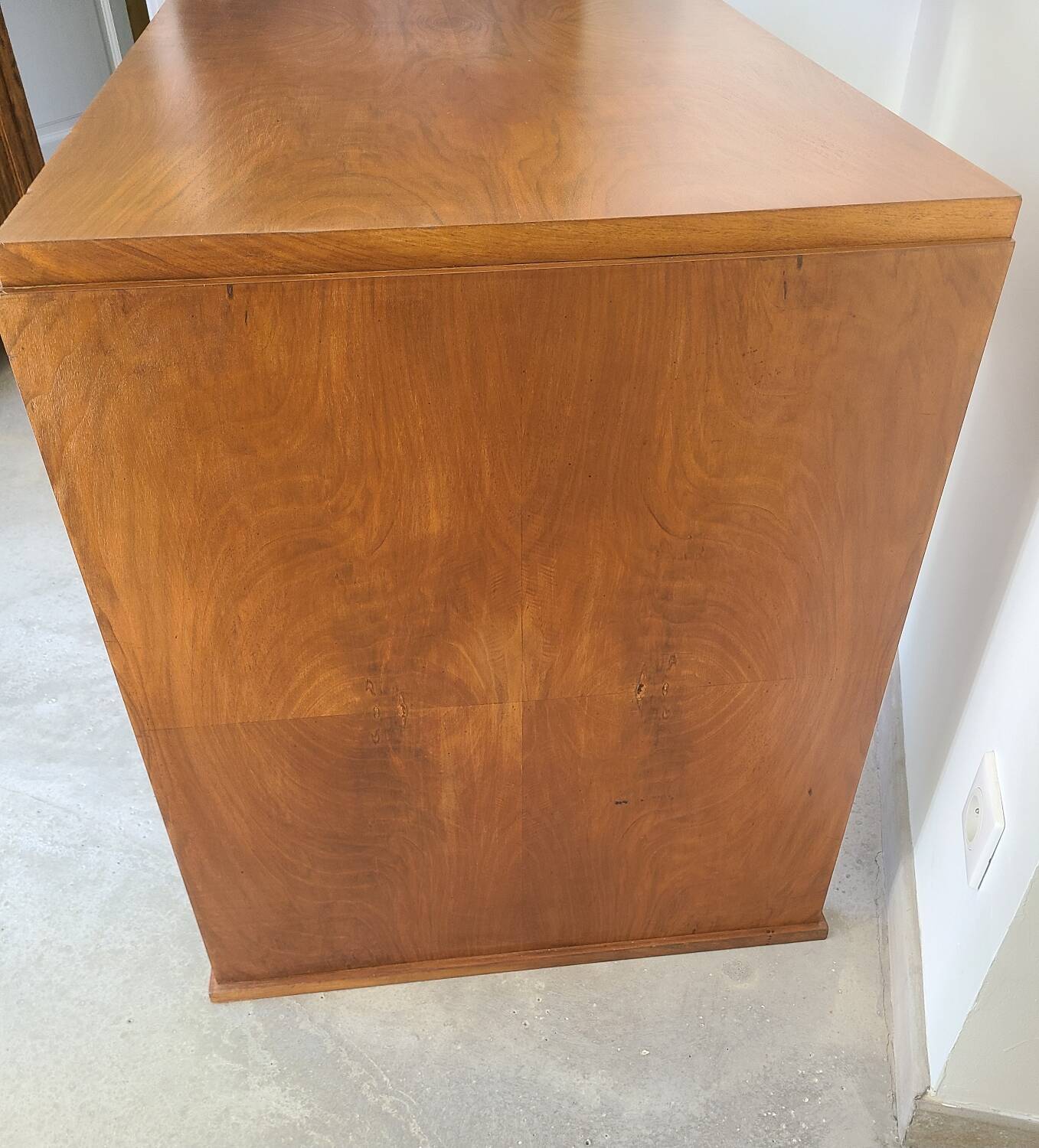 Ancien bureau Art Déco Noyer vintage