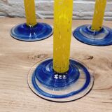 Set 5 water glasses 80s