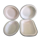 Set of 4 dishes tole enamelled white