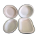Set of 4 dishes tole enamelled white