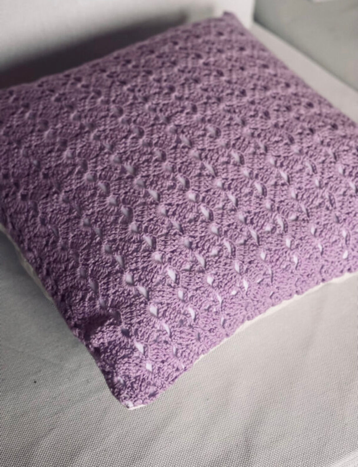 Vintage crochet cushion