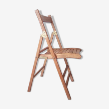 Chaise pliante vintage en bois