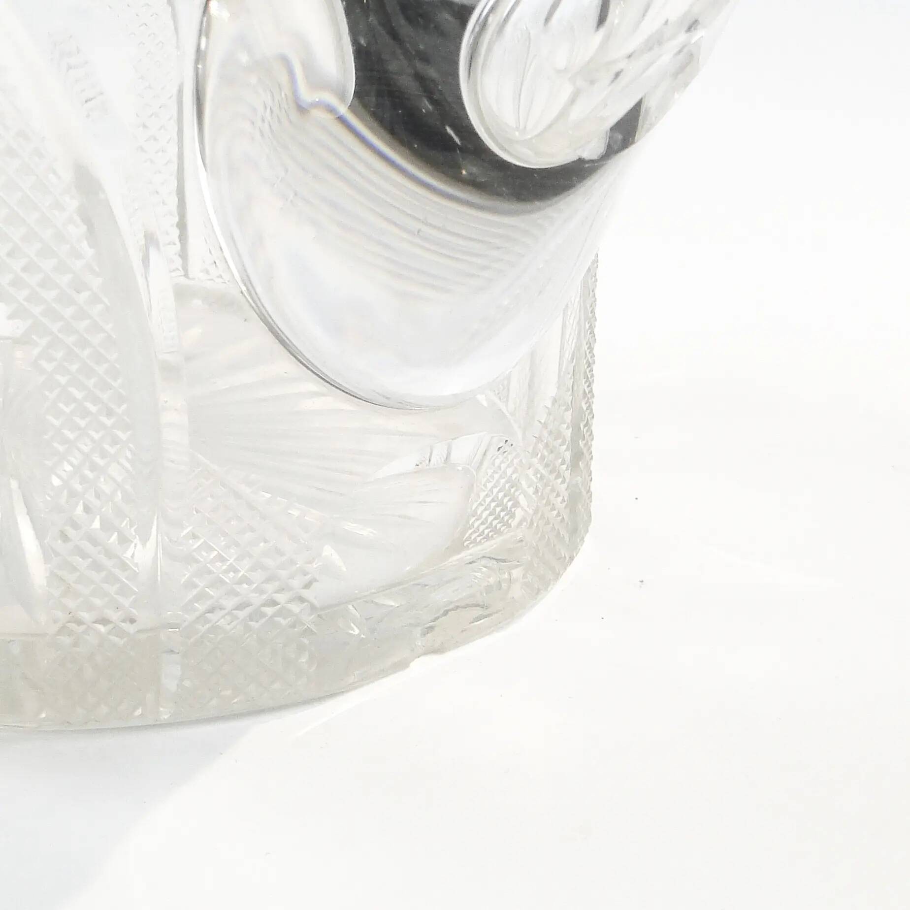 Art Deco wine jug, transparent glass, Germany, 1920s