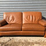 Leather sofa 1980 Burov