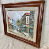 Tableau encadré huile sur toile signée Burnett