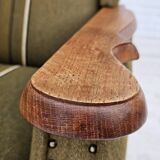 Fauteuil danoise, rembourrage original, laine de meuble verte, 1970