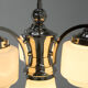 Lustre art déco bleu, années 1930