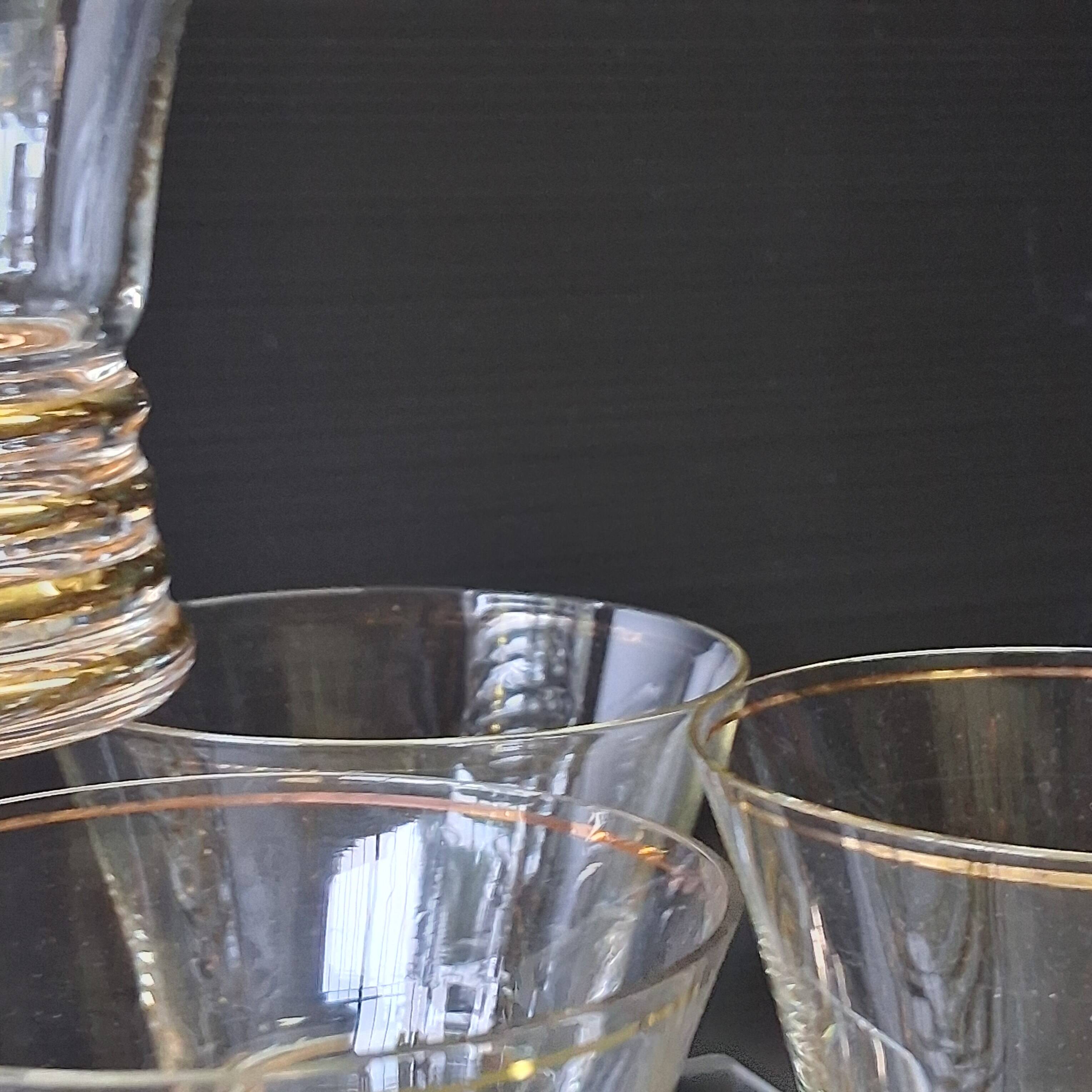 6 antique water glasses in good condition