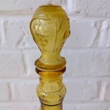 Large fruit motif genie CARAFE, vintage yellow