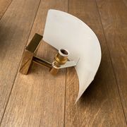 Pair of gilded brass and varnish sconces from SCE circa 1980