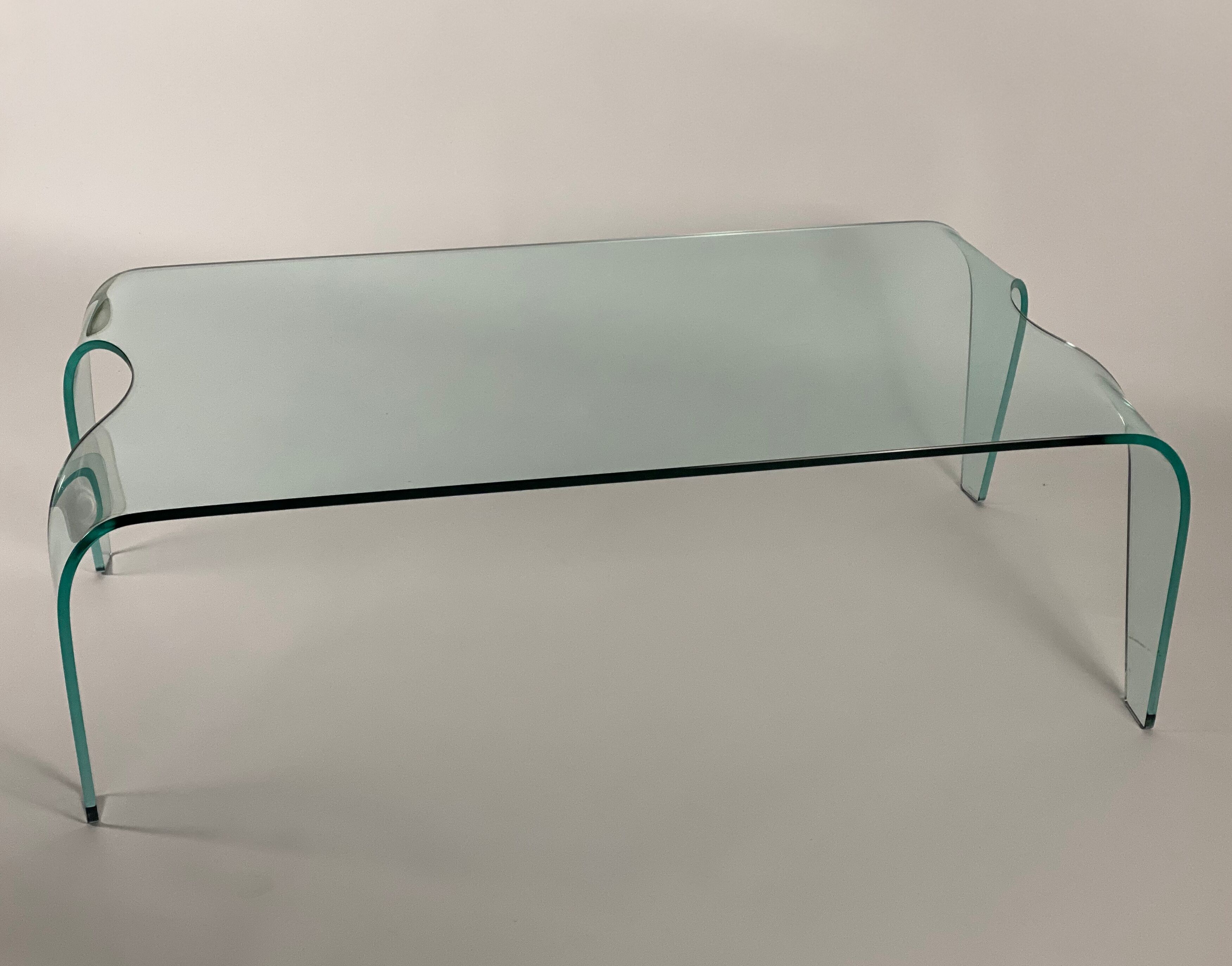 Glass coffee table around 1980