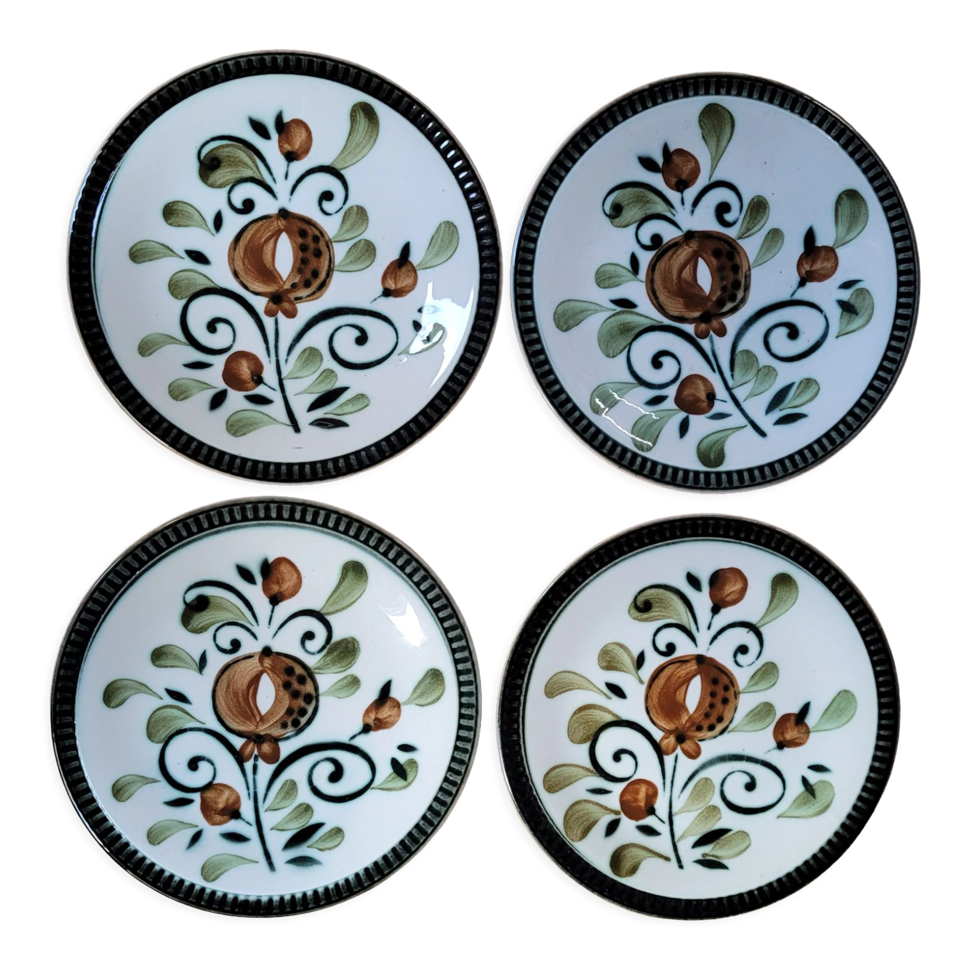 Set 4 plates Boch Argenteuil