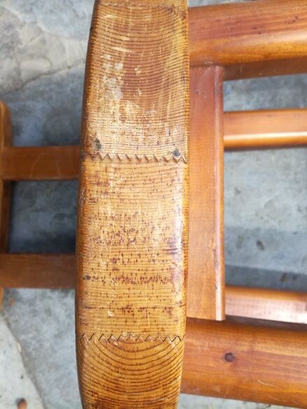 Pair of bar stools, mountain style