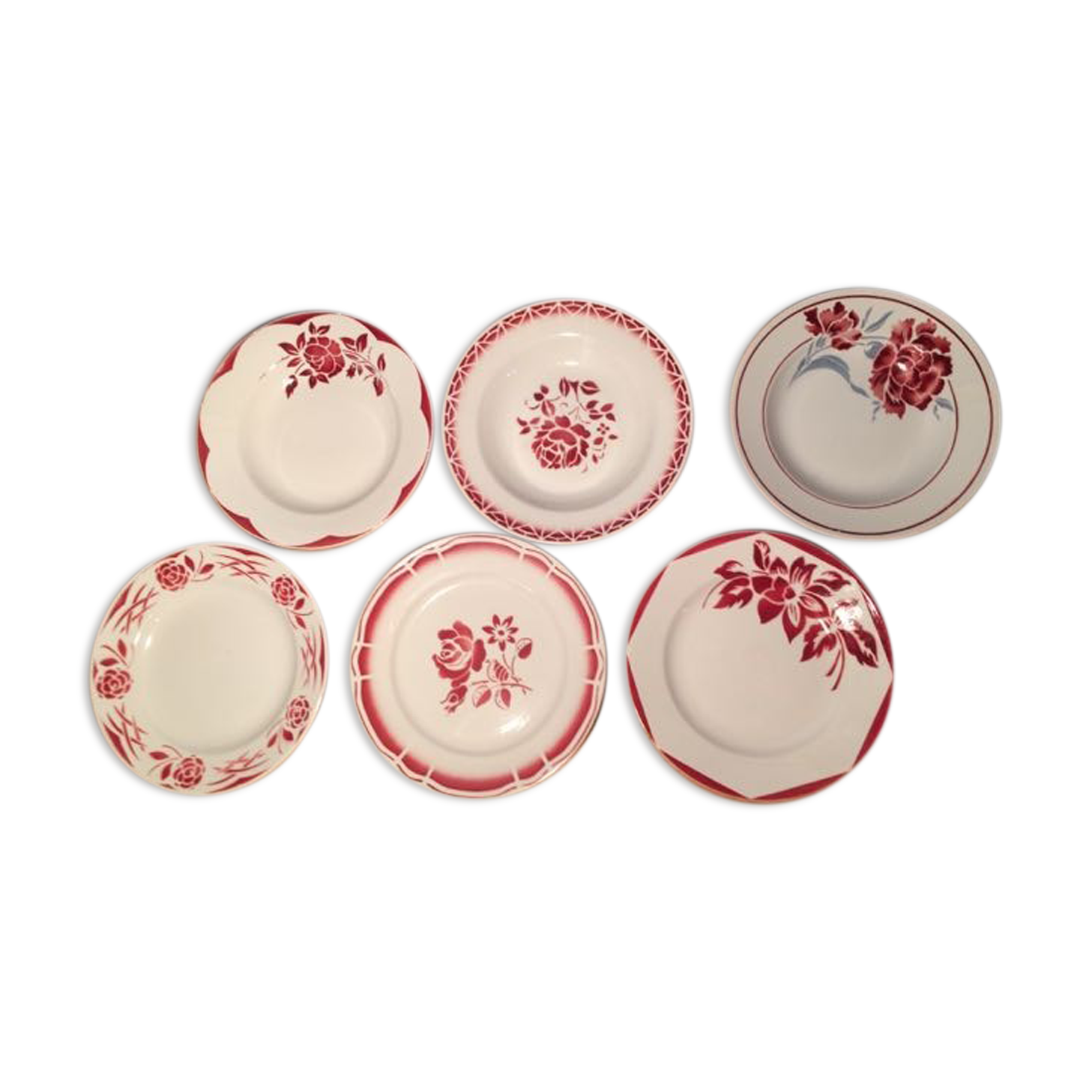 Assortment of six plates