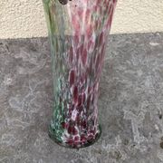 Large glass vase manufactured in Clichy around 1920 . Blown with cane