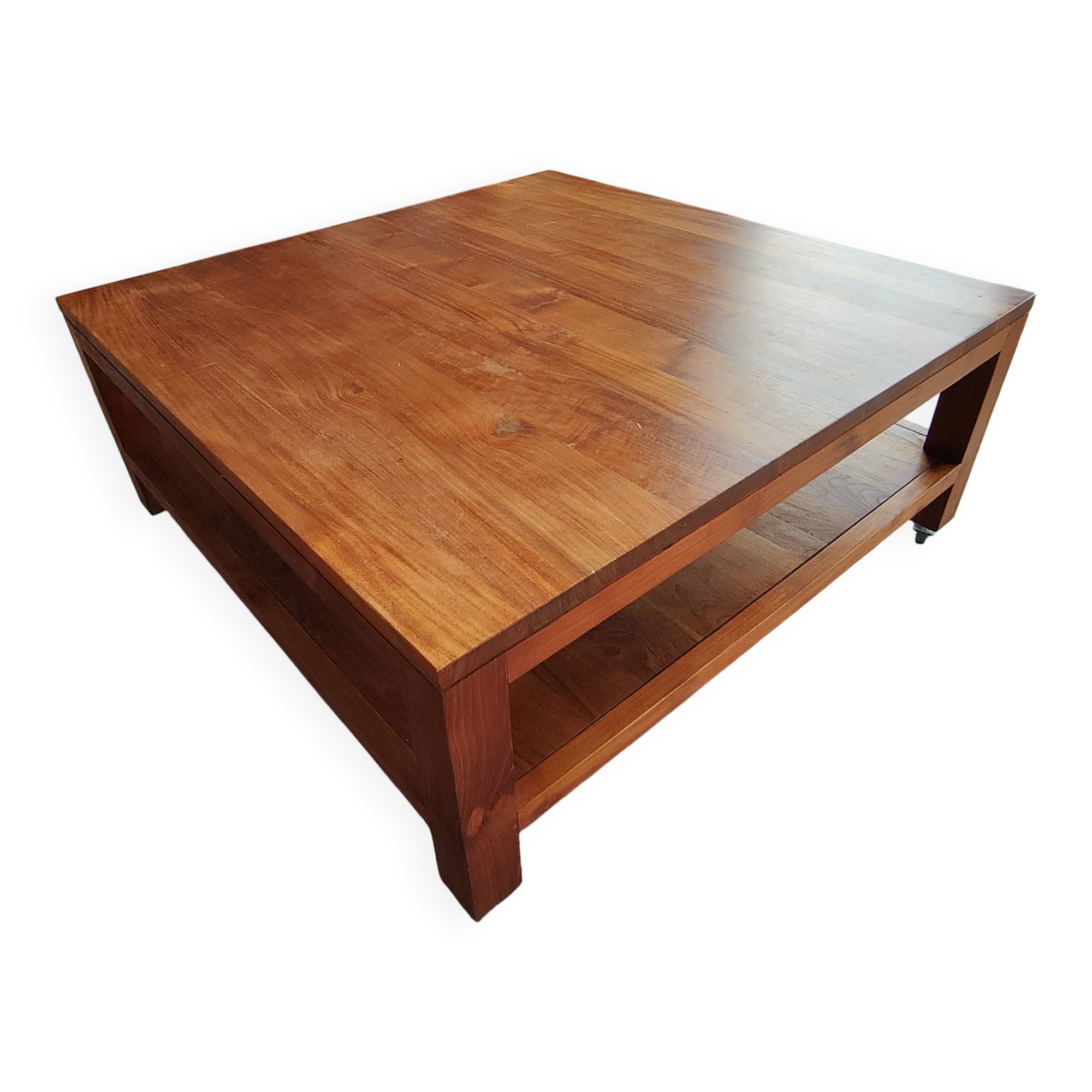 Coffee table for the living room in solid teak.