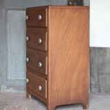 Vintage drawer unit, Art Deco wooden furniture, chest of drawers, tallboy.