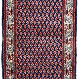 Vintage Indian carpet Seraband handmade 62cm x 124cm 1970s, 1C800