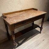 Wood and marble washstand, 19th century.