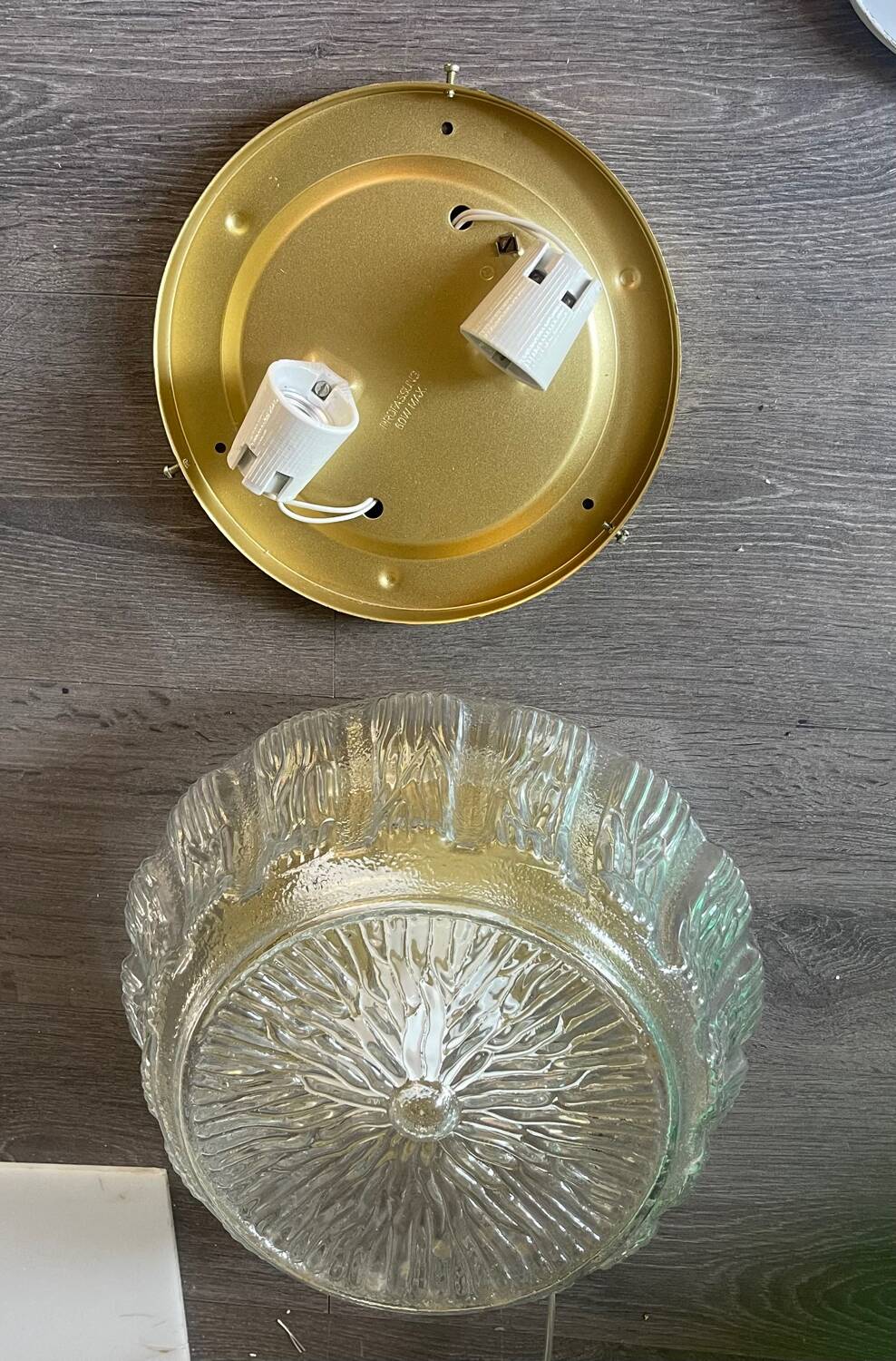 Murano Glass Flushmounts Set of 2 1970’s