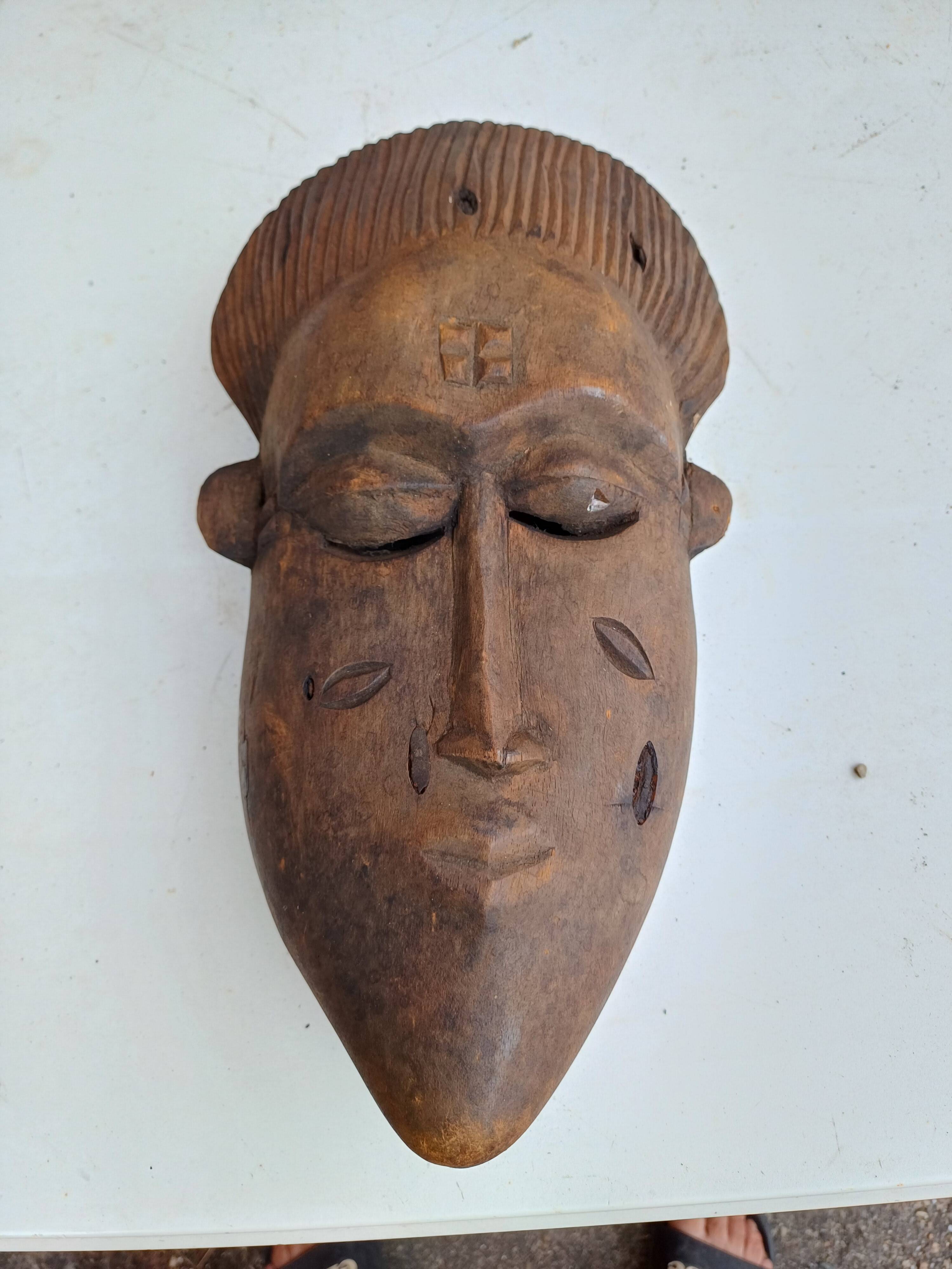 African wooden mask from the 50s