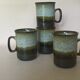 Quatre tasses en grès écossais Dunoon