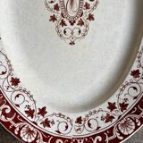 Jules Vieillard oval dish - Bordeaux in iron earth, "Louis XV" service