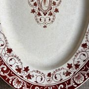 Jules Vieillard oval dish - Bordeaux in iron earth, "Louis XV" service