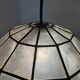 Brass and pearl spherical pendant light from the 60s