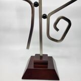 Garance Vallée X Monoprix chandelier, 3 arms in metal and wood France