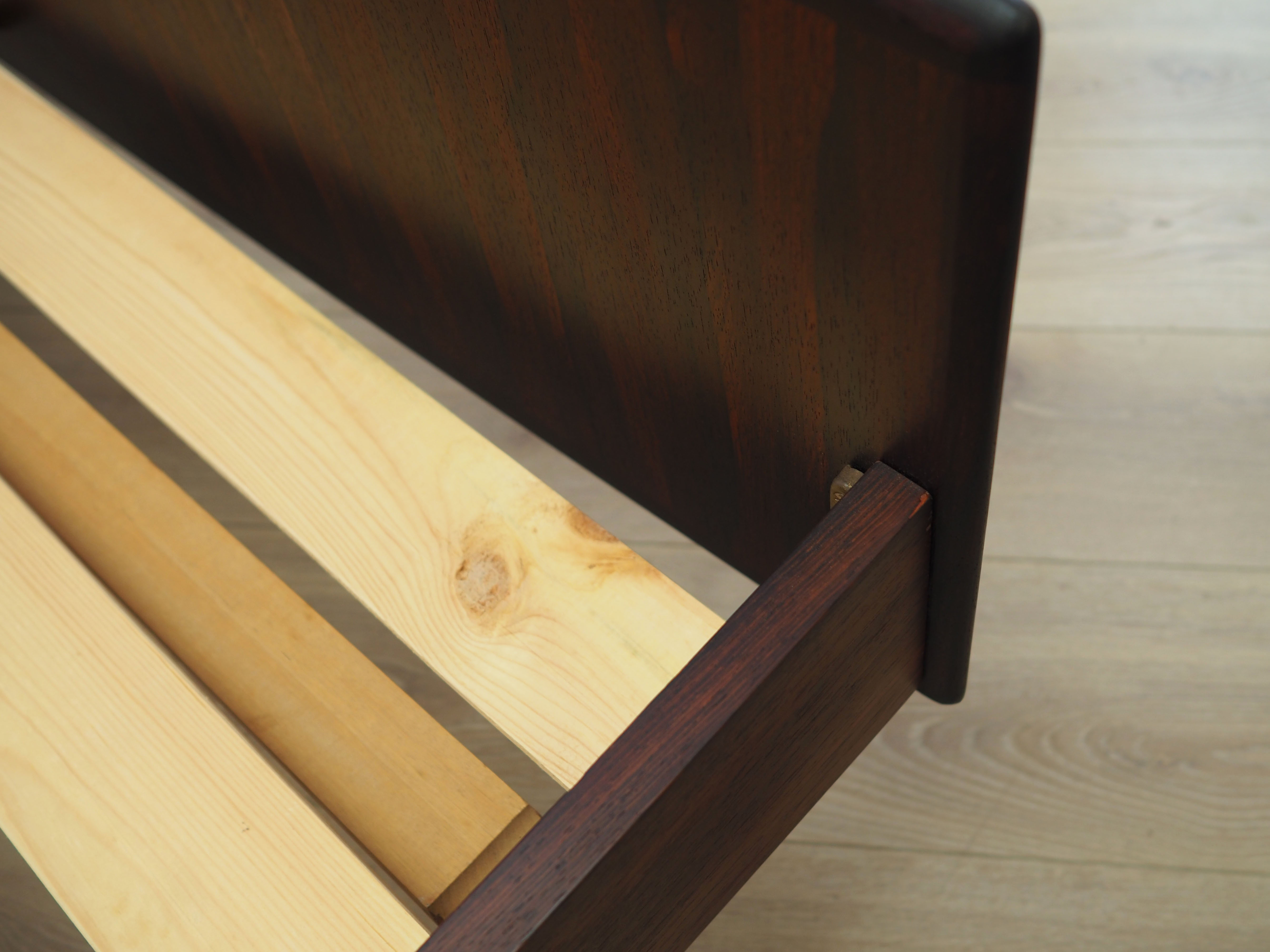Rosewood bed, Danish design, 1970s, manufactured by Omann Jun