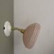 Vintage lampshade wall lamp in pink Clichy glass