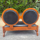 original Hungarian Art Deco bench in walnut by Lajos Kozma