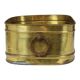 Large Oval Brass Planter Vintage XL Cachepot 41cm