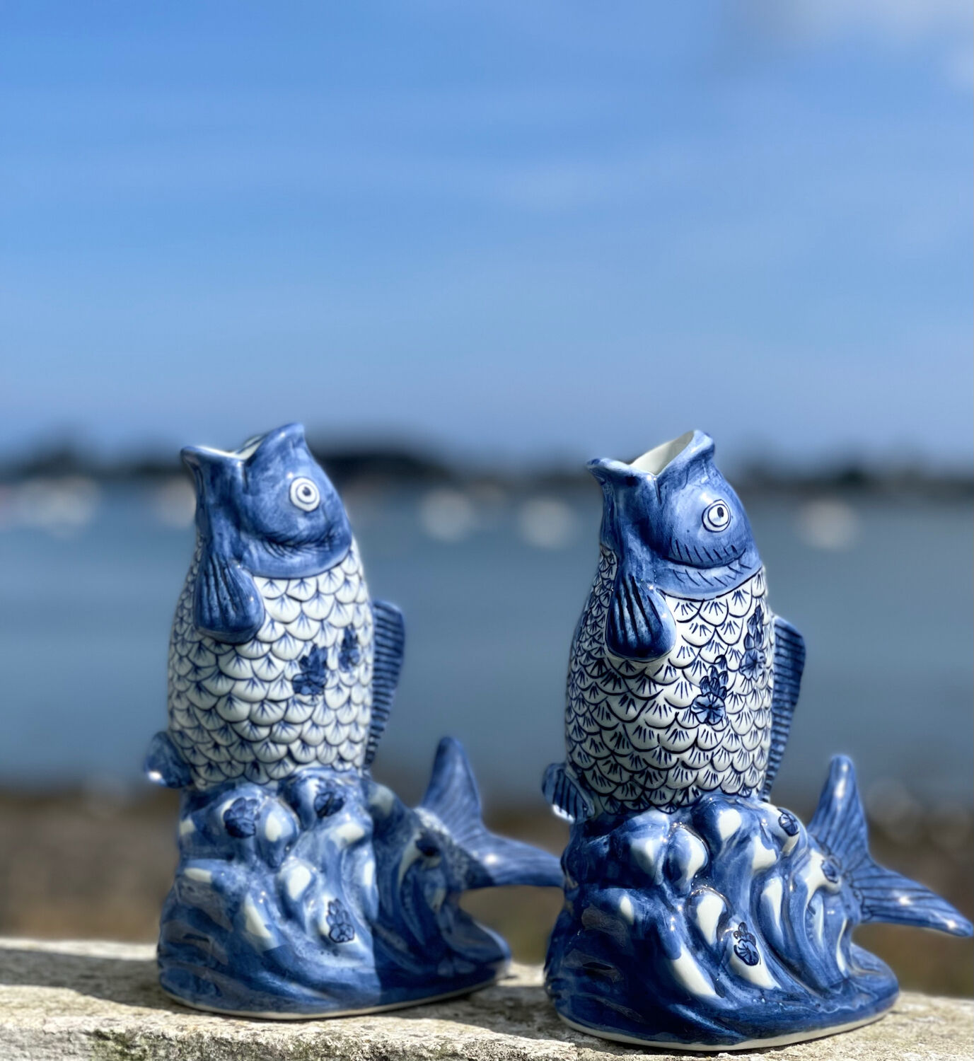 Duo of vases in antique slip