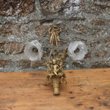 Wall lamp in bronze cherub