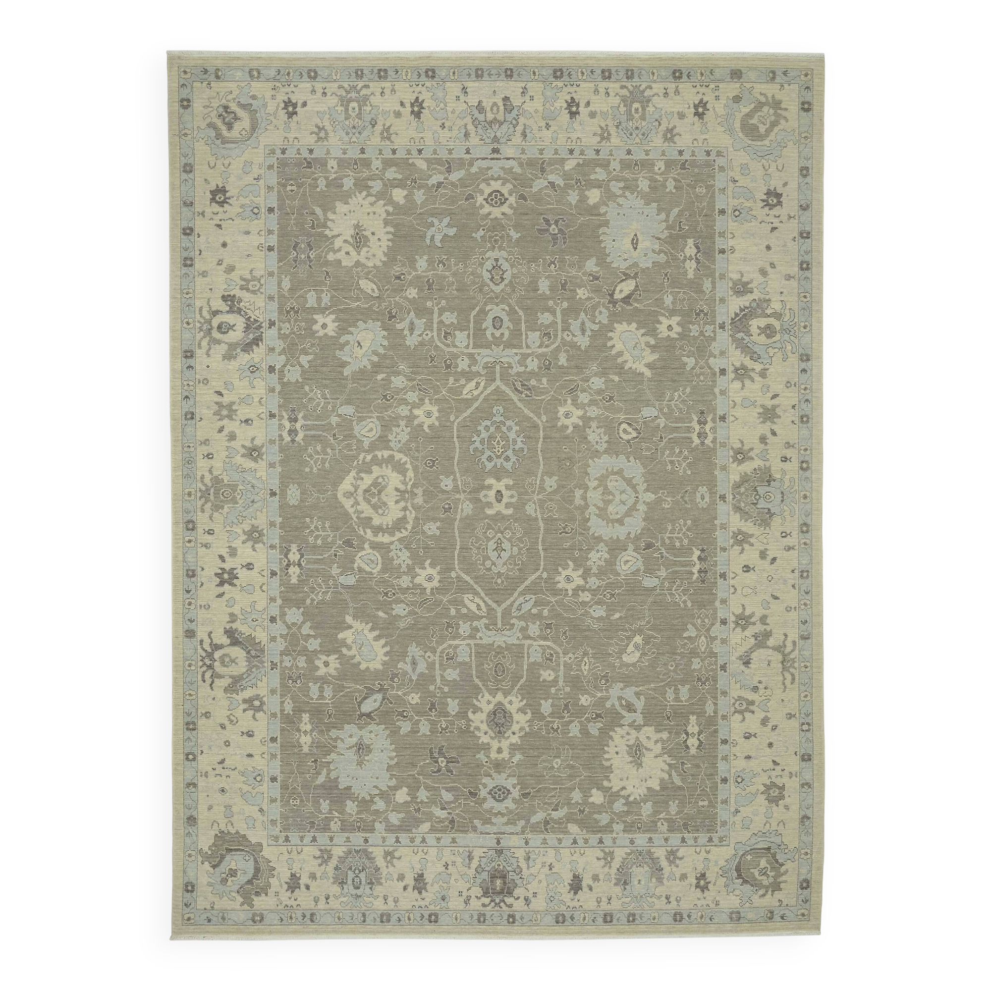 Tapis Oushak turc fait main 256 cm x 346 cm