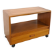 Meuble audio TV sur roulettes design danois en teck Dyrlund