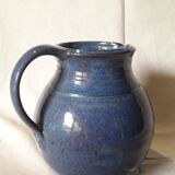Blue ceramic glazed stoneware earthenware pitcher