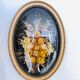 Vintage oval dried flower frame