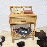 Rattan bedside table