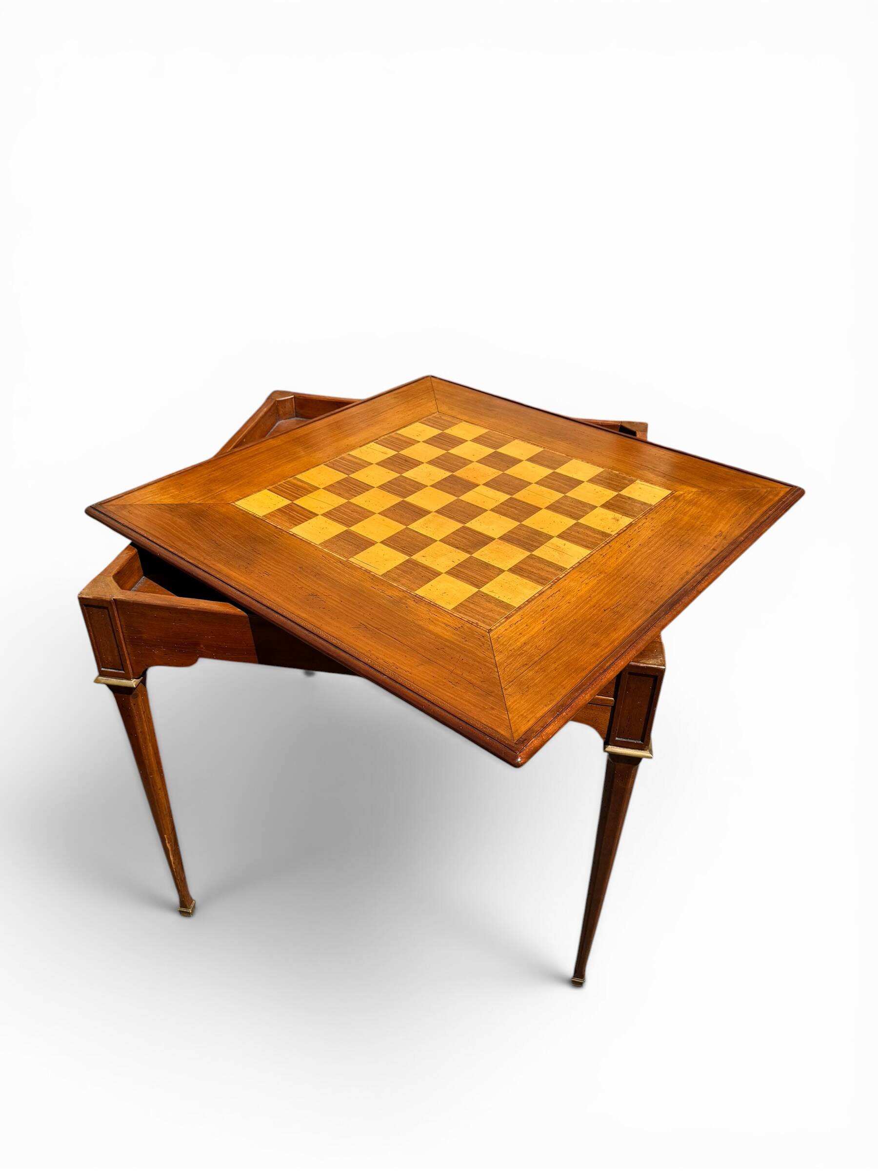 Square game table "tric trac" in Louis XVI style, 19th century.