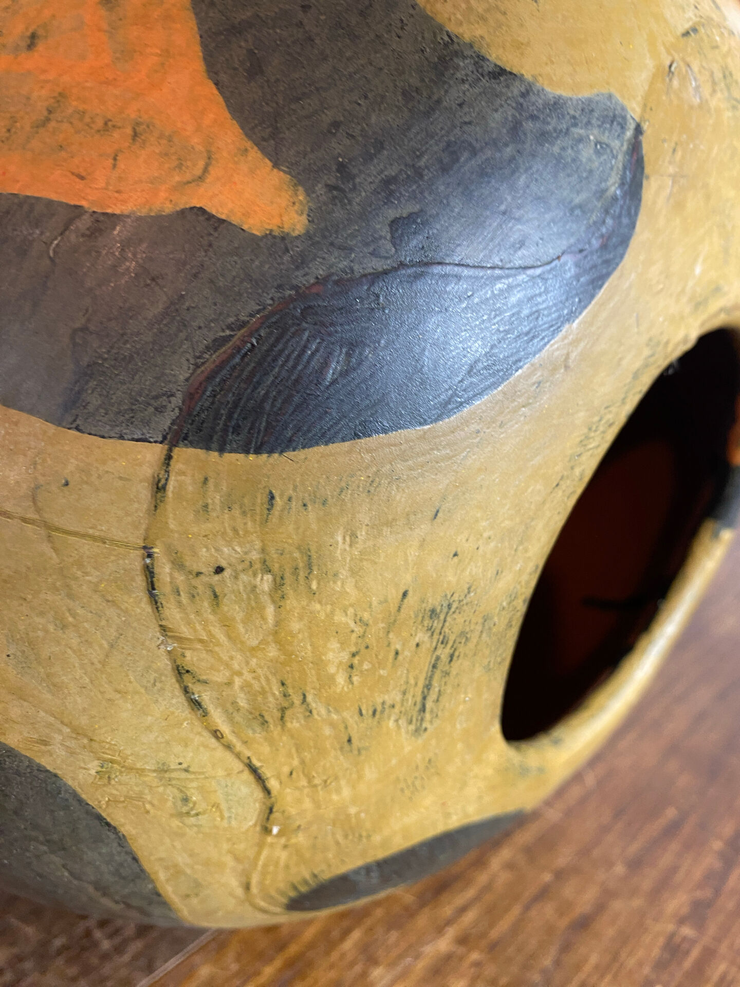 Large round terracotta vase